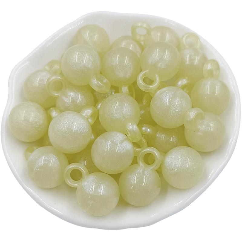 Material Round Pendant Charms Bowknot Rabbit Flat Love Heart Beads 10Pcs Fluorescent Handmade DIY Jewelry Accessories Arcylic Fashion Accessories