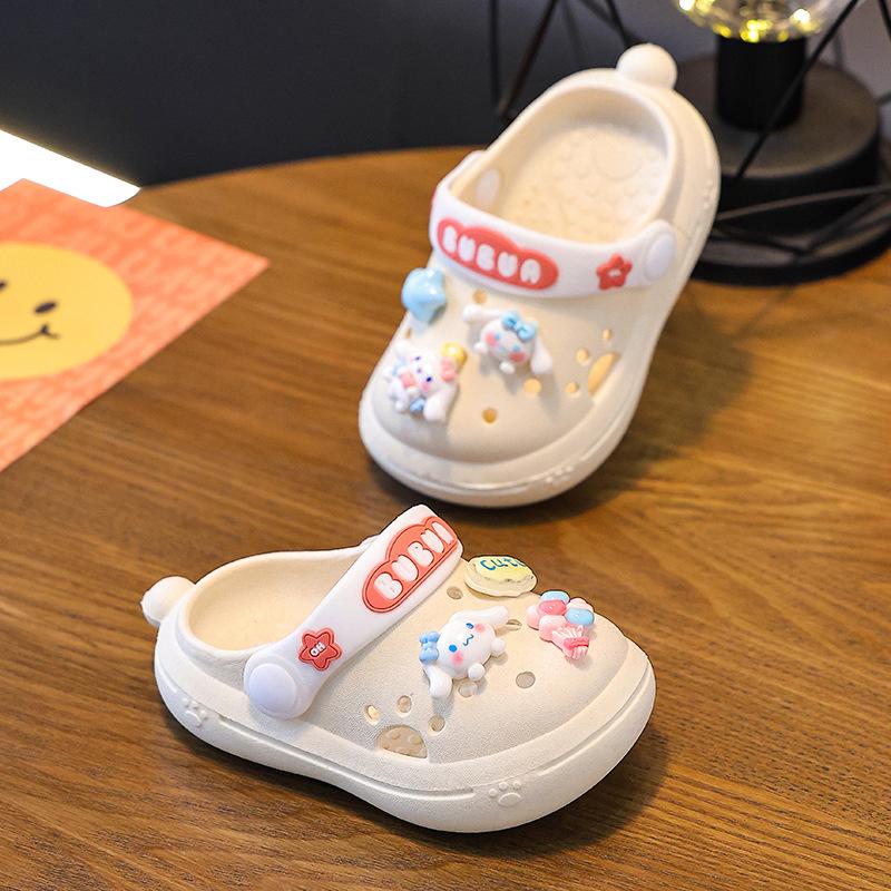 Летние мультяшные тапочки для девочек и малышей – Мягкая, нескользящая домашняя обувь