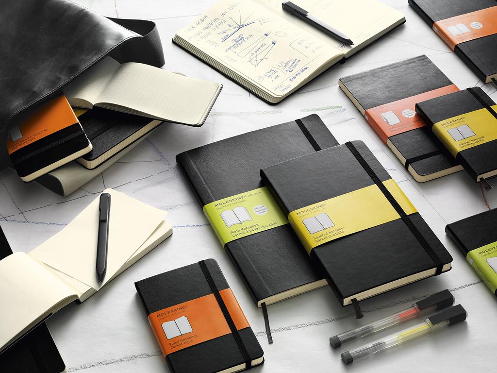 Moleskine Классический блокнот большого горизонтального формата x QP060, твердый переплет, в линейку, (13см 21см), Черный,