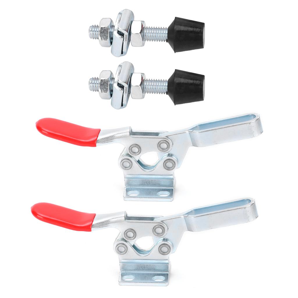 2Pcs Welding Toggle Clamp Horizontal Fixture Elbow Compressor Quick Release Hand Tool GH?225?D