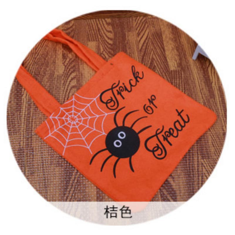 Halloween Pumpkin Handbag Halloween Kindergarten Non-woven Gift Bag Halloween Products Halloween Candy Bag