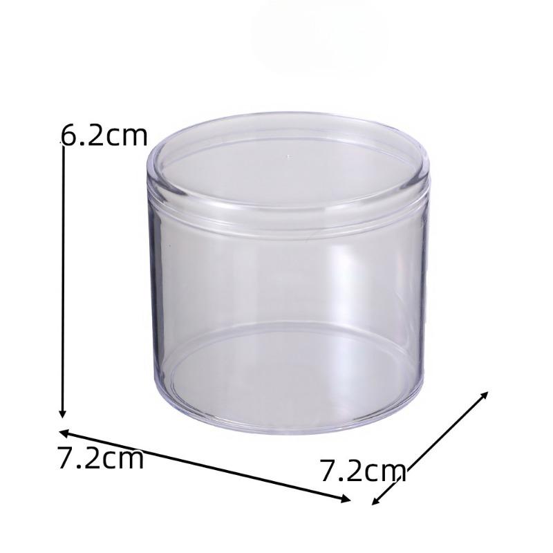 Cylindrical Transparent Box Jewelry Packaging Box Transparent Moisture-proof Jar Round Packaging Jar