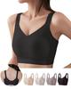 Veimia Bra 2 Cups Improved Bunny Ear Wireless Bra with High Side Design for Reduced Slimming and No Perfect for Night Bras and Sports Bras