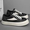 Trend Handsome Simple Personality Black and White Color Scheme 2025 Spring British Style Versatile Sports and Leisure Men's Shoes Board Shoes