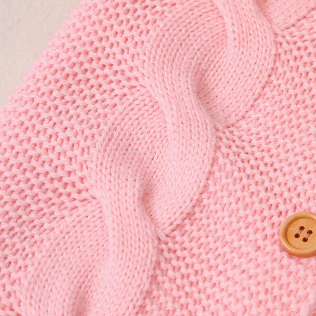 Зимнее теплое пальто для новорожденных девочек и мальчиков, вязаная верхняя одежда, комбинезон с капюшоном