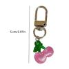 Fashion Cherries Charm Handbag Pendant Keychain Women Exquisite Fruit Cherries Bag Accessory Eye Catching Gift for Women