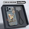 INS Чехол с цветочным узором и ремешком на руку Для iPhone 17 Pro Max iPhone 16 15 14 13 Pro Max Магнитный Для Magsafe Гибридный ТПУ+ПК Матовое покрытие