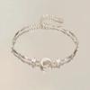 Luxury Zircon Rhinestone Flower Bracelet For Women Bangle Adjustable Wedding Party Fashion Jewelry Gift