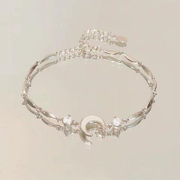 Luxury Zircon Rhinestone Flower Bracelet For Women Bangle Adjustable Wedding Party Fashion Jewelry Gift
