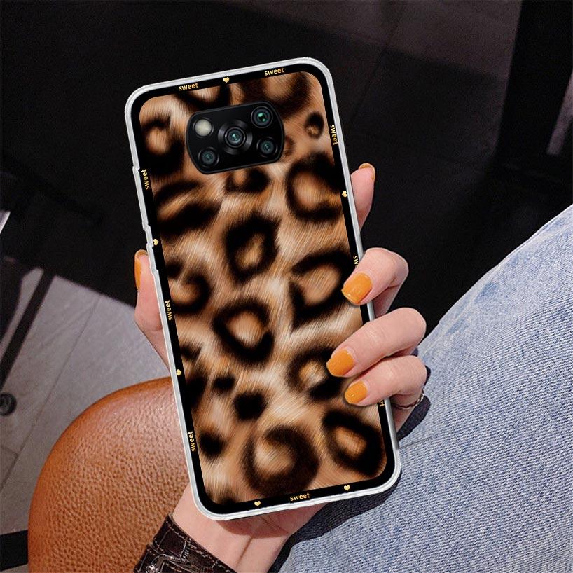 Animal Leopard Print Phnoe Case for Xiaomi Poco X5 X6 X7 Pro X4 Gt F7 Ultra M8 M7 Redmi 15C 15 13C 13 12C 12 Unique Cover Coque