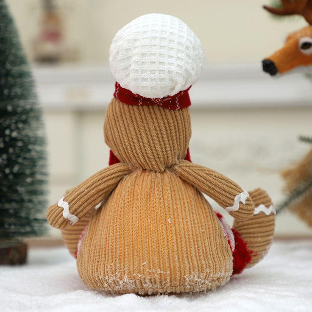 Светящаяся кукла Пряничный человечек Огни Мягкий материал Рождественская фигурка Рождественские украшения Для дома