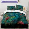 Peacock Garden Custom Name Text Print 1Pc Bedding Set Duvet Cover With Two Pillowcases Soft Bed Linen For Household Bedroom