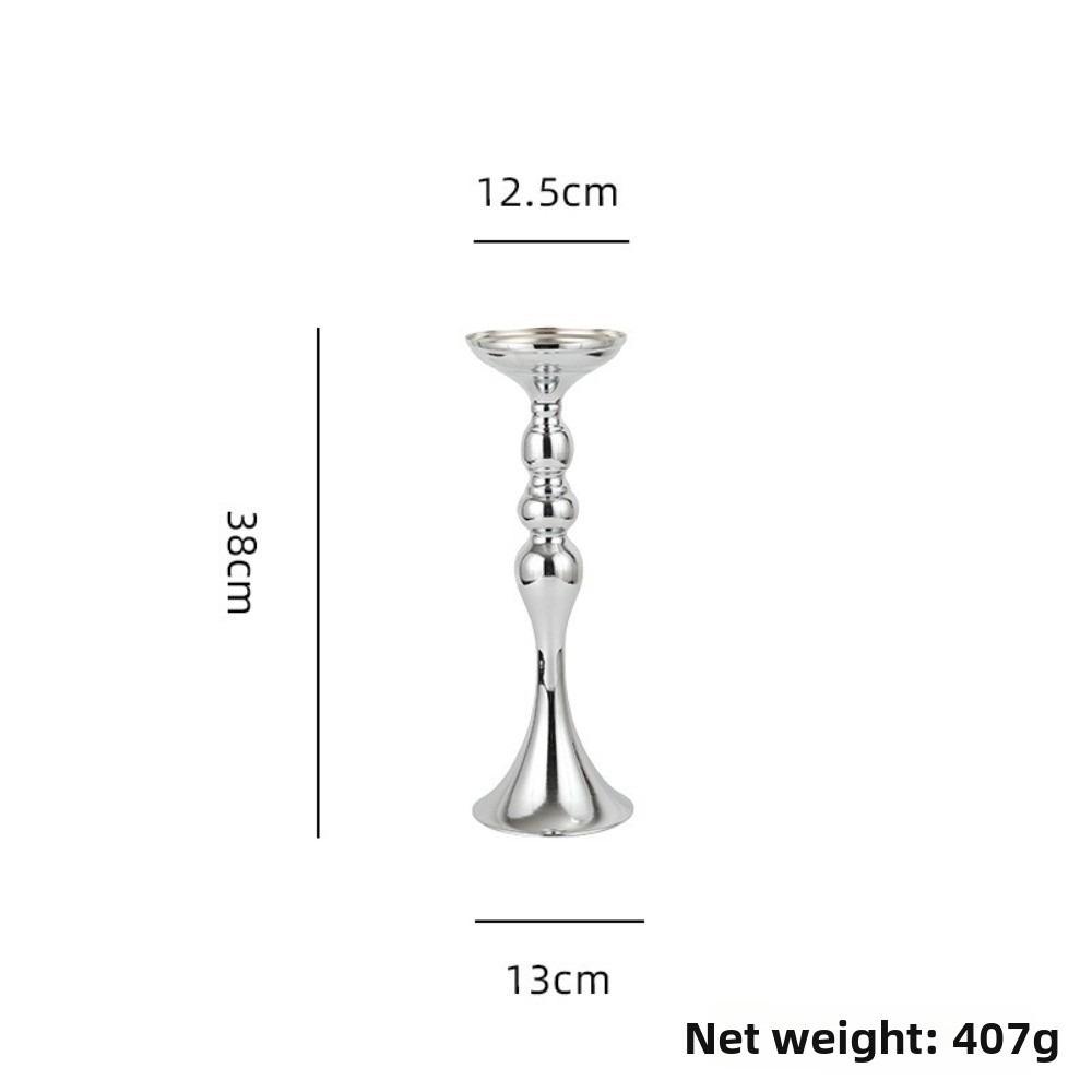 32/38/50cm Candlelight Plated Finish Flower Vase Base Elegant Candle Holder Home Wedding Decor