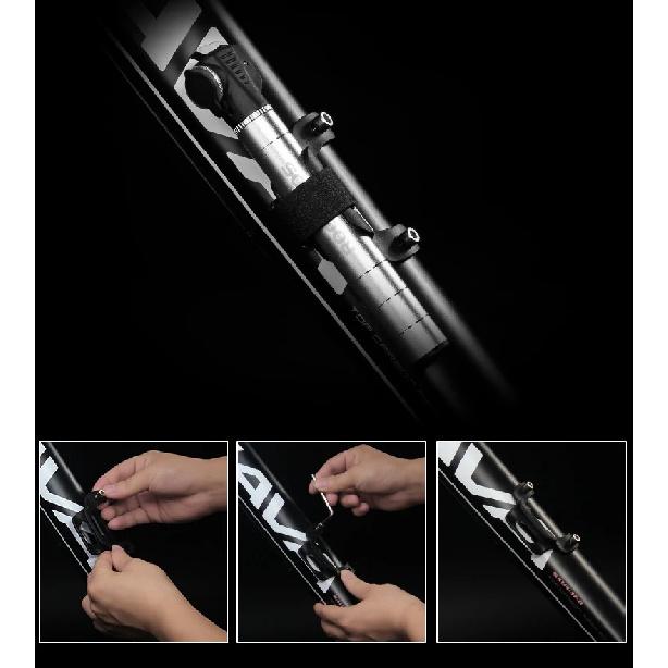 ROCKBROS Mini Bicycle Pump 100PSI Portable Aluminum Alloy Cycling Pump Air Inflator Schrader & Presta Valve MTB Bike Tire Pump
