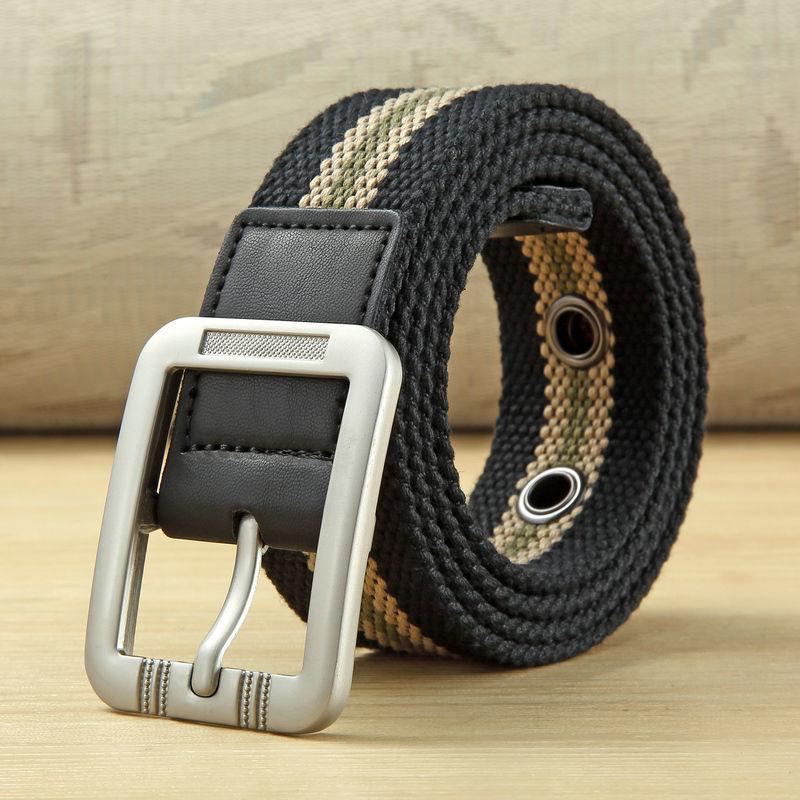 Tactical Hunting Pin Buckle Belt Unisex Trendy Nylon Girdle Fashion Luxury Design Jeans Accessories Business for Men Canvas Belt