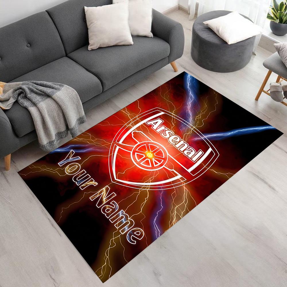 Arsenal F.c. Personalized Text Floor Rug Office Rug Perfect for Hallway Outdoor Dining Room Game Room Anti-slip Rug Anime Office Decor