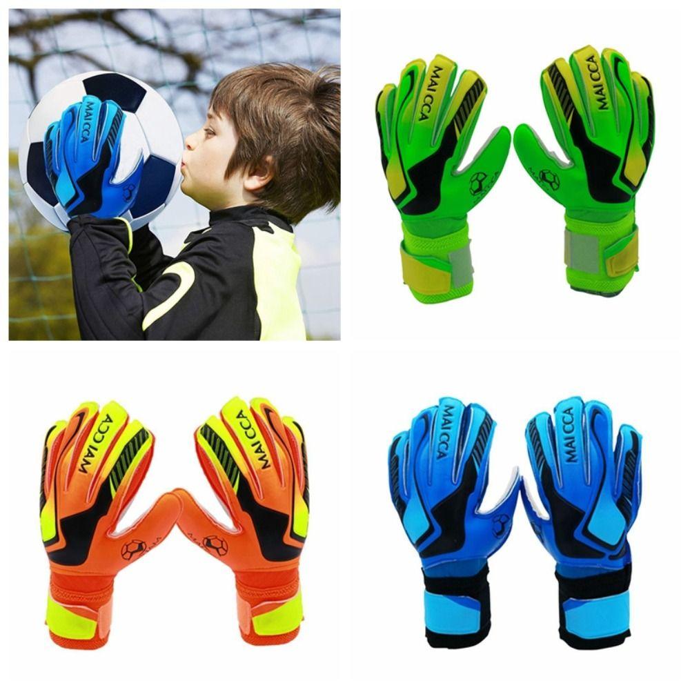 1 Pair Non-Slip Soccer Goalie Gloves Wear-Resistant Kids Football Goalie Gloves  Soccer