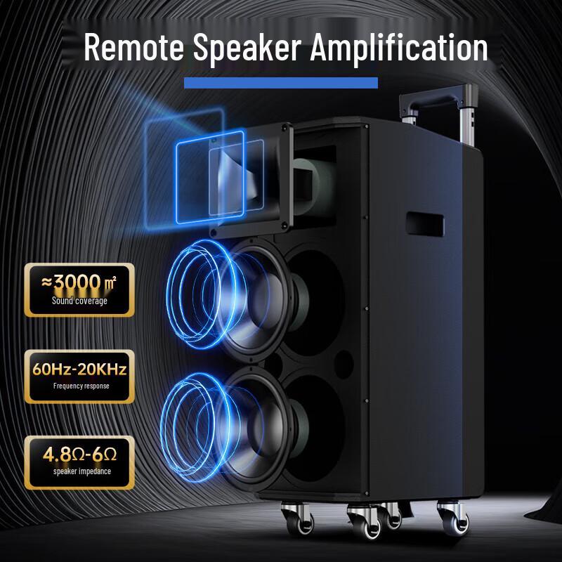 SANSUI G26 Портативная уличная PA-колонка с беспроводным микрофоном, штекер CN (адаптер в комплекте) (Китайская версия)
