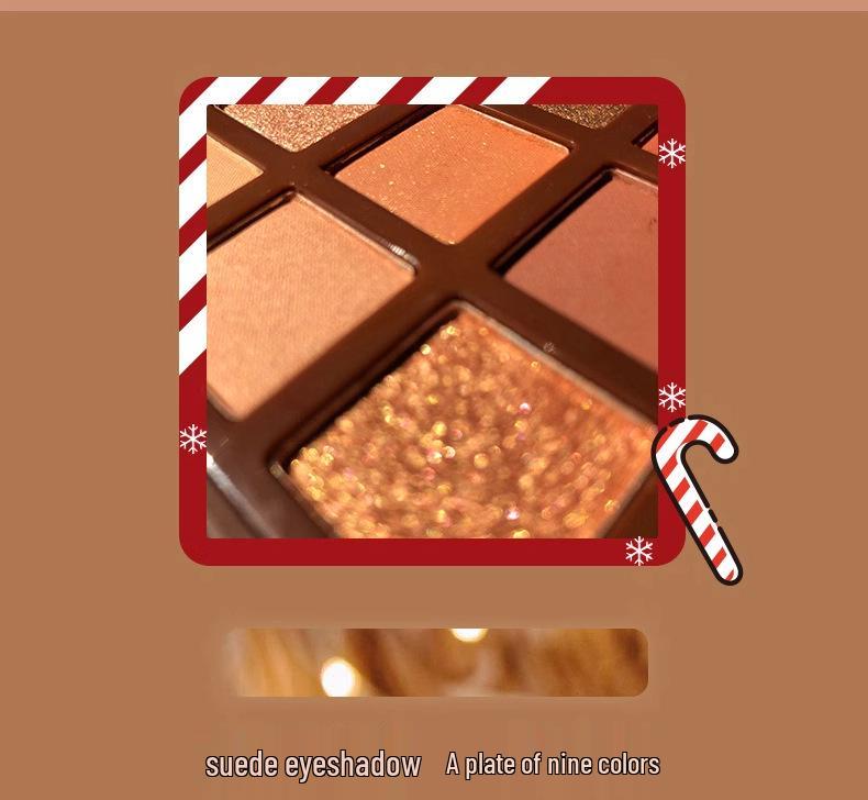 GoGoTales Рождественская палетка теней для век Chocolate 605: Начинающим: Матовые и жемчужные земляные оттенки с блестками.