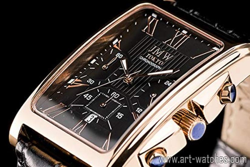 JMW TOKYO Square Watch In Black Rose This Limited Edition Seiko Quartz Watch Features a Genuine Leather Band and a Popular A Perfect Day To 300 Pieces