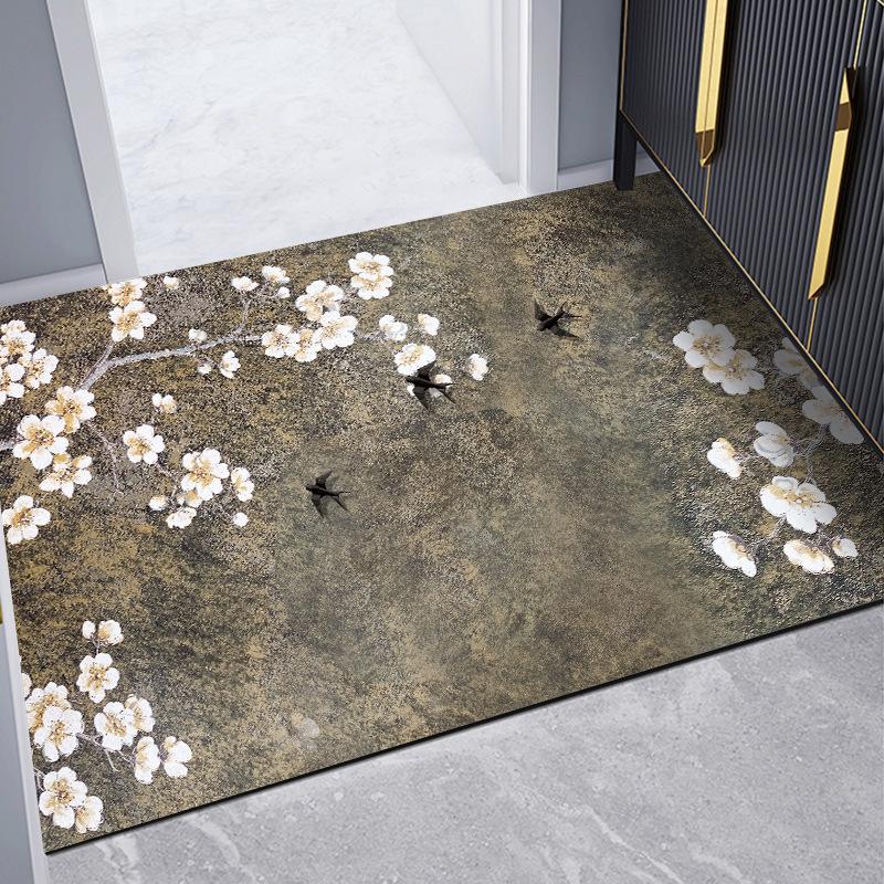 Новый китайский коврик для входной двери, коврик для туалета, домашний коврик, диатомовая грязь, нескользящий, быстросохнущий, впитывающий коврик для ног