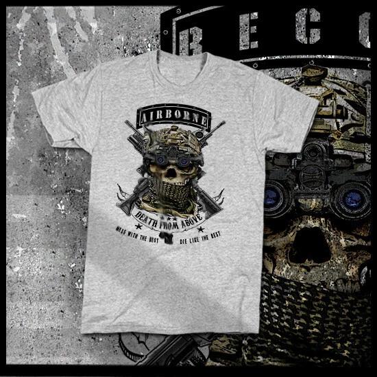 Airborne Ranger Special Forces Paratrooper T-Shirt Green Beret 82nd Airborne New