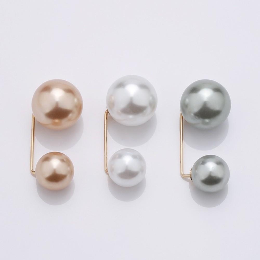 3/6/8PCS Non-Slip Pearl Brooch Adjustable Collar Clip Waist Fastening Pins Brooches  Scarf Fastening