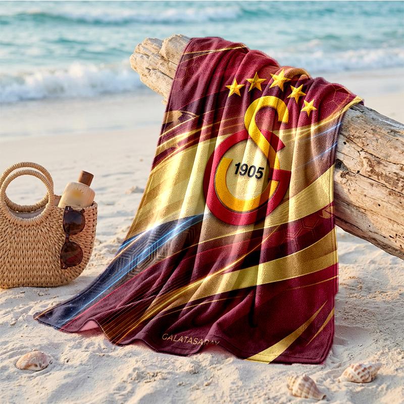 Пляжное полотенце из микрофибры Galatasaray FC, быстросохнущее, впитывающее, большое, для пляжа, плавания, путешествий