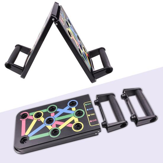 Складная доска для отжиманий с нескользящей ручкой, 9 отверстий, мужской тренажер для мышц груди и живота, доска для отжиманий, домашний тренажер для фитнеса