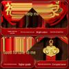 New Year Horse Lucky Bag Red Fruit & Fish Hanging Ornament - Fu Character Festival Decoration for Living Room