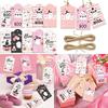 100PCS Paper Halloween Hanging Tags Multicolor Hang Card NEW Package Ornament  Trick or Treat