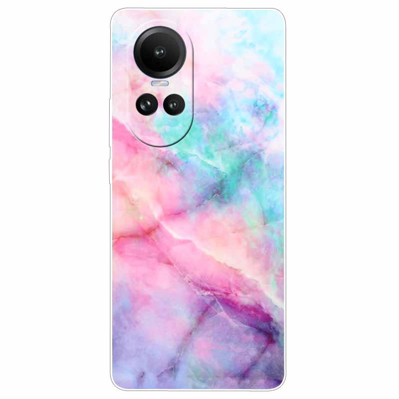 Чехол для Oppo Reno 10 5G CPH2531 Силиконовый Расписной Кот Животные ТПУ Мягкий Мраморный Coque для Oppo Reno10 Pro 5G CPH2525 Чехол для Телефона