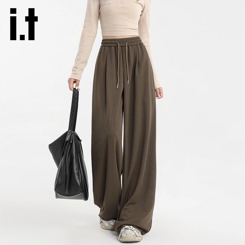 Izzue It Women's Relaxed Fit Drawstring Wide-Leg Pants