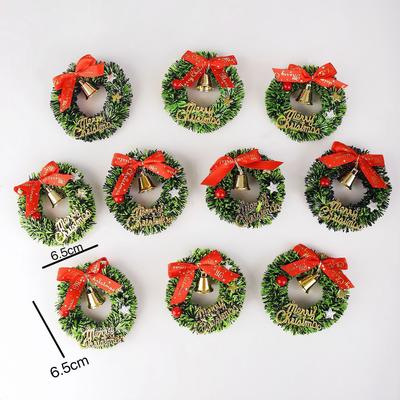 6,5 см Рождественский венок Елочные венки Подвесные украшения Кукольный домик Миниатюрная гирлянда Имитация мебели Украшение