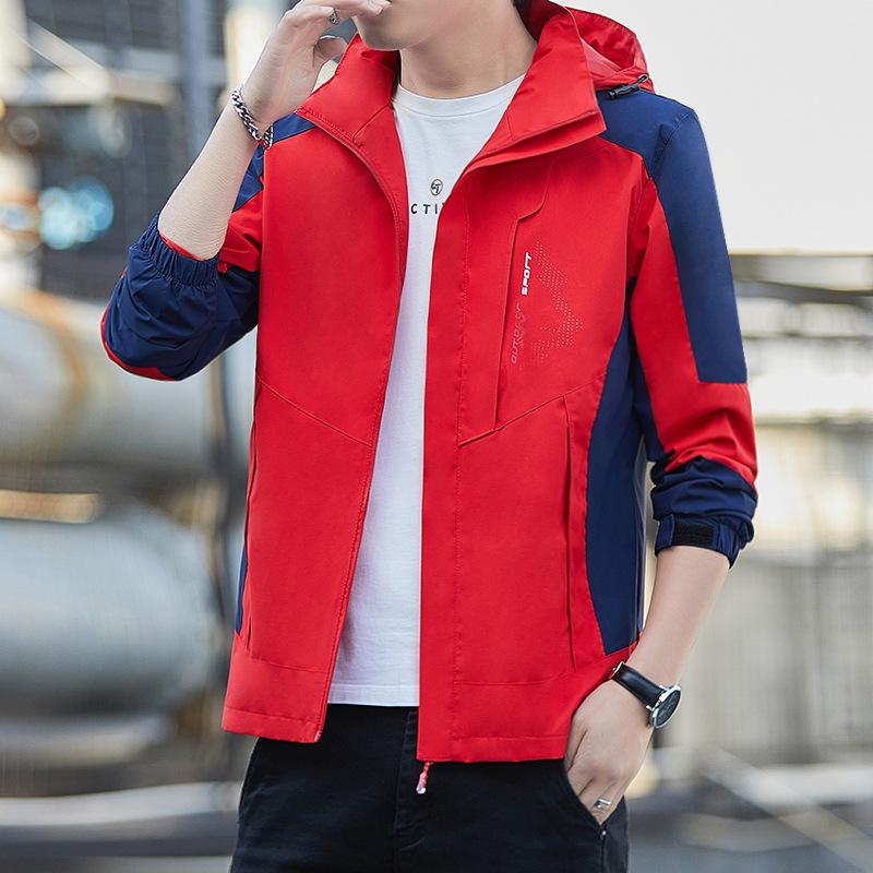 Весенняя новая повседневная куртка мужская весенняя трендовая водонепроницаемая куртка для активного отдыха мужская одежда