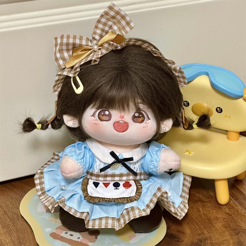 2025 New 20cm Plush Dolls Clothes Skirt with Headband Fashion 20cm Plush Doll Clothes Accessories