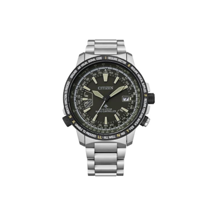 Citizen PROMASTER Часы на кварцевом механизме с титановым ремешком Мужские часы Черный циферблат CB0206 86X CB0206-86X