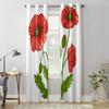 Современные оконные шторы с цветами маков, роскошные модные шторы для гостиной, спальни, кухни, шторы