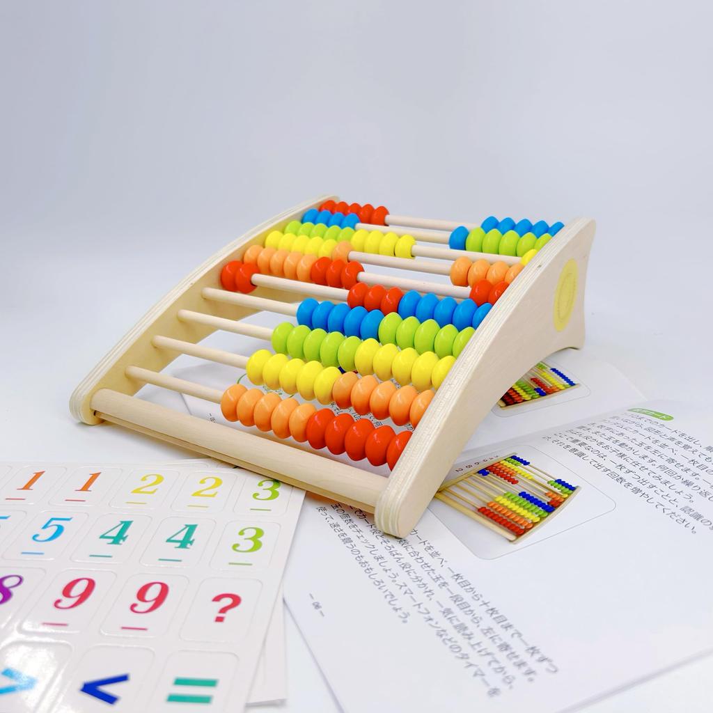 Полностью деревянные счеты на 100 шариков, математические и обучающие, простые в понимании, родители и дети могут играть и учиться, начиная с счетов на 100 шариков