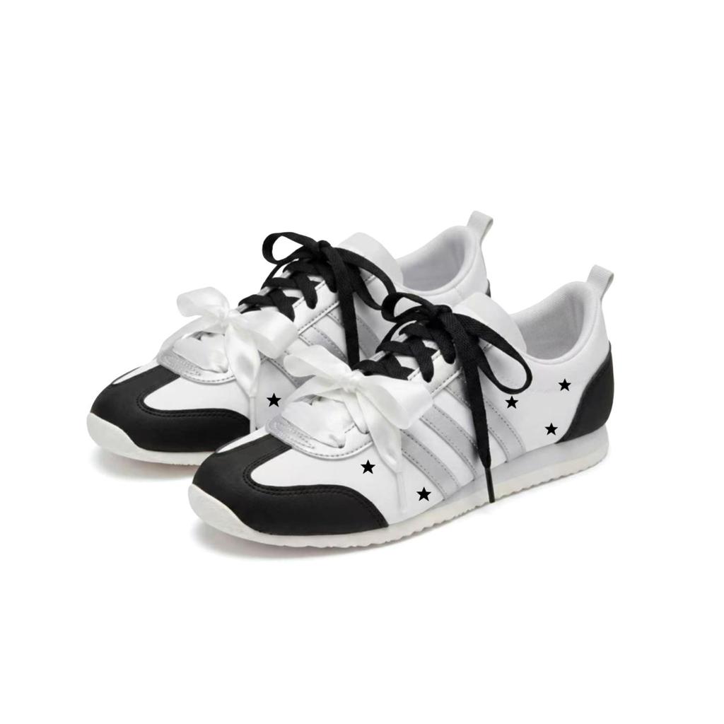 Adidas VS JOG 2.0 Coverage Slip Resistant Abrasion Resistant Low top German Army Trainers Unisex Black White KH7660(Team59-)