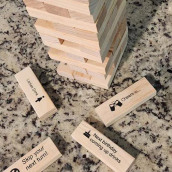 48 шт./набор строительных блоков, падающая башня, игра с напитками, деревянная многопользовательская игра для взрослых, интерактивная игра с укладкой кирпичей, реквизит для ночной вечеринки