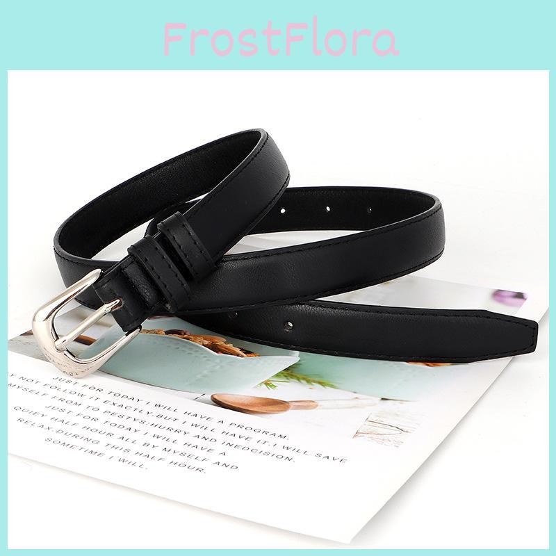 Minimalist Pu Leather Belt For Women With Alloy Buckle For Office And Casual Wear