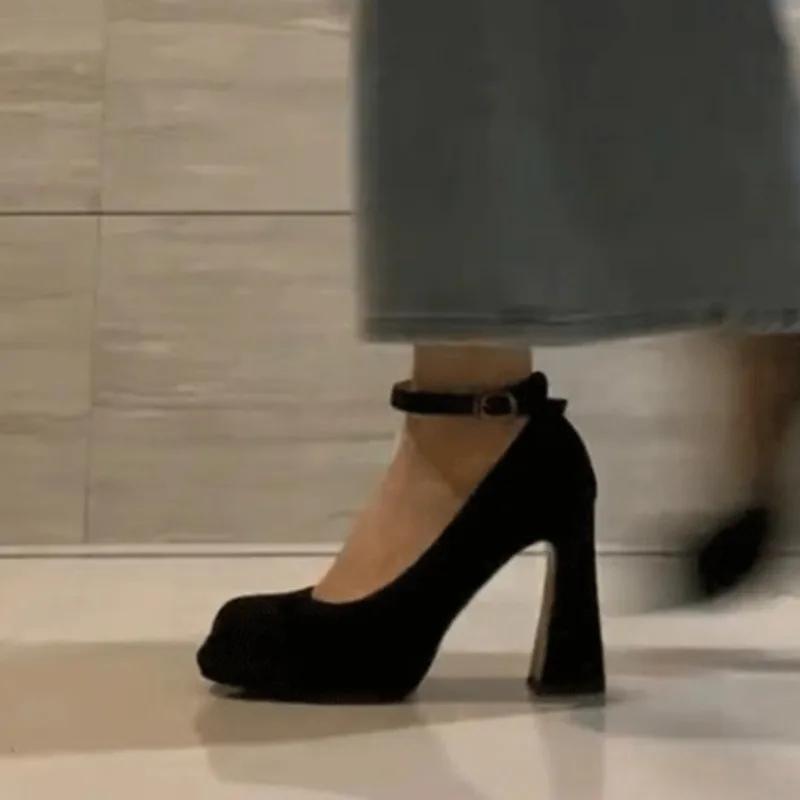 Модные горячие продажи женские туфли на высоком каблуке с пряжкой и ремешком, новые туфли-лодочки с круглым носком для вечеринок, женские бестселлеры, супер высокие туфли для женщин