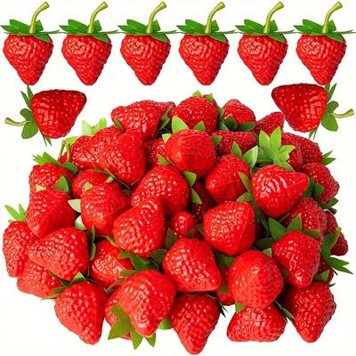 10/20 шт. Имитация клубники искусственная клубника искусственный фрукт домашнее праздничное украшение для вечеринки реквизит для фотосъемки