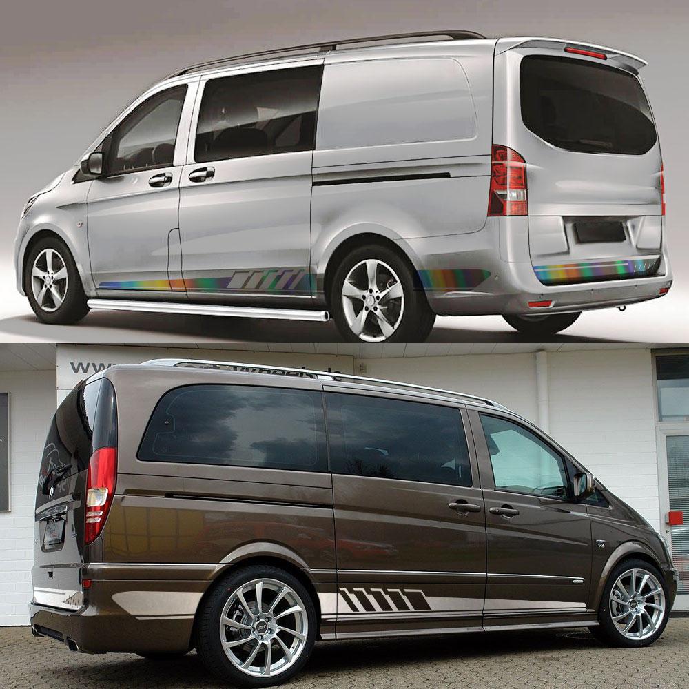 3 шт. автомобильные наклейки для Mercedes Benz Vito V Class Viano W638 W639 W447 Marco Polo EQV Camper Van виниловые наклейки тюнинг