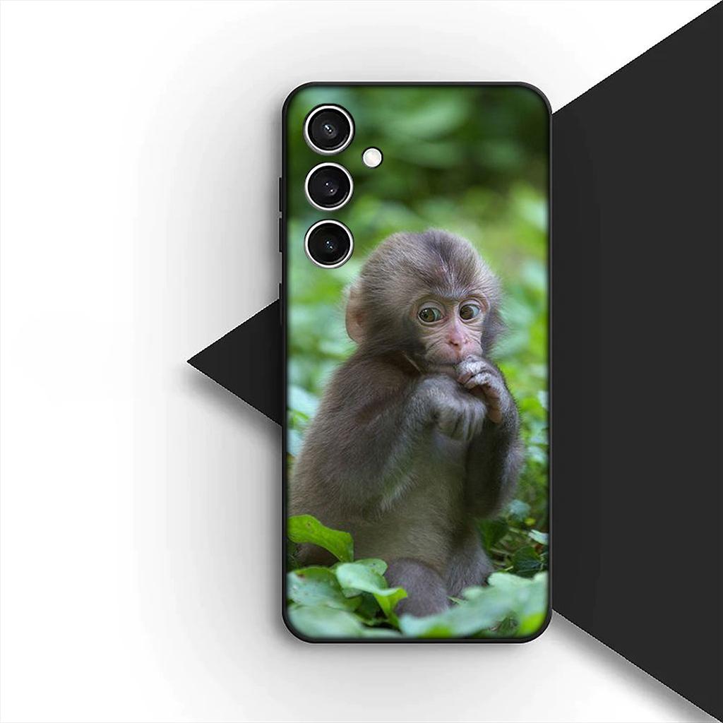 Cover for Samsung Galaxy S20 S22 S21 FE Ultra Plus A07 A17 A15 A16 A25 A57 A37 Casing Phone Case Animal Monkey Gorilla Ape Baby
