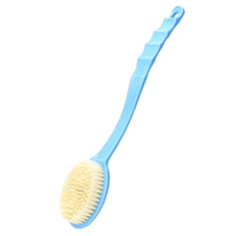Soft Long-Handle Bath Brush – Exfoliating and Massaging Shower Scrubber for Body Cleaning