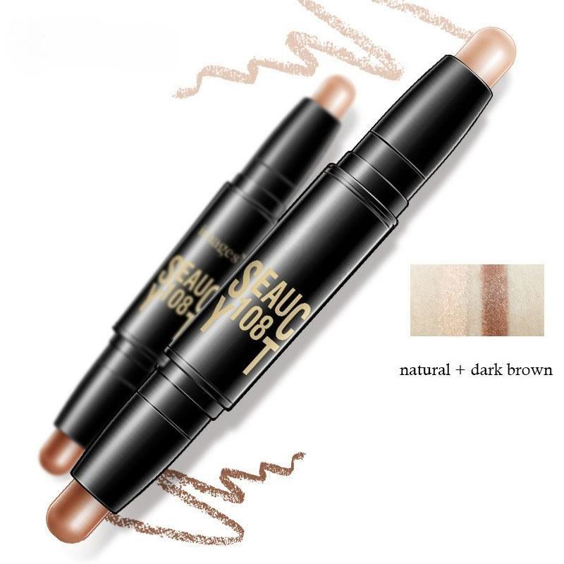 Double-Head Stereo Light and Shadow Concealer Stick Light and Long-lasting Concealer Cream