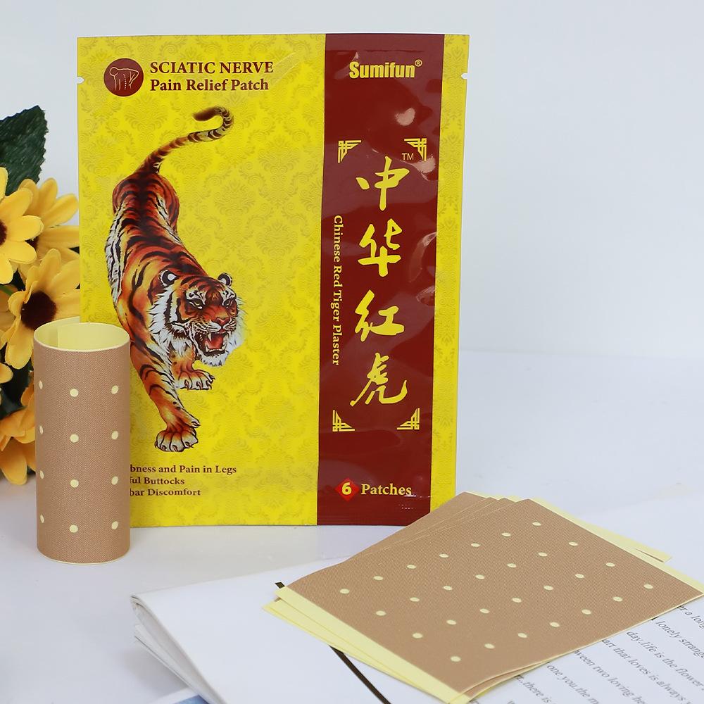 6 шт./пакет, пластырь от боли, китайский пластырь, тигровый бальзам, дышащий, для облегчения боли в коленном суставе, массаж шеи, мышц, тела, травяной пластырь