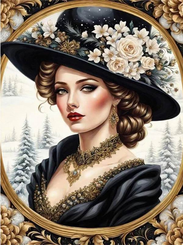 Diamond Painting New Collection 2024 Elegant and Noble Woman Diy Full Square Round Drill Rhinestone Embroidery Girl Mosaic Cross Stitch Kits